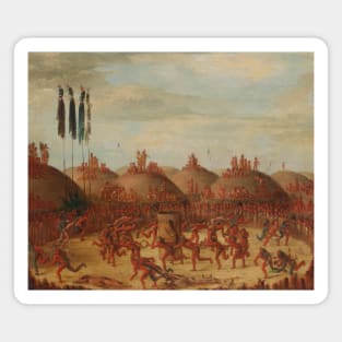 The Last Race, Mandan O-kee-pa Ceremony by George Catlin Magnet